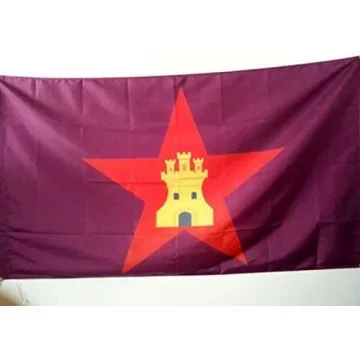 DRAPEAU CASTILLA COMUNERA INDÍ?PENDENTISTE 90x60cm - DRAPEAU CASTILLAN NATIONALISTE 60 x 90 cm Fourreau pour hampe