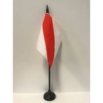 DRAPEAU DE TABLE STRASBOURG 15x10cm - PETIT DRAPEAUX DE BUREAU STRASBOURGEOISE 10 x 15 cm