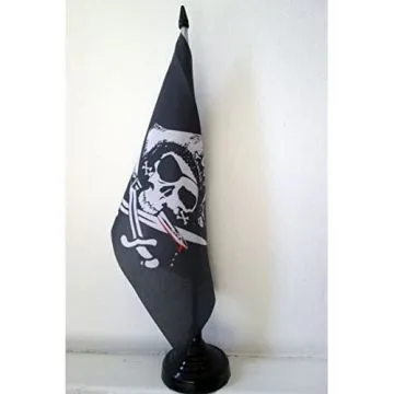 DRAPEAU DE TABLE PIRATE SABRES 21x14cm - PETIT DRAPEAUX 14 x 21 cm CORSAIRE - Bureau