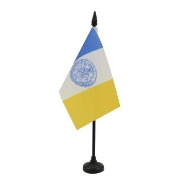 DRAPEAU DE TABLE NEW YORK CITY 15x10cm - PETIT DRAPEAUX DE BUREAU AMÉRAIN - USA 10 x 15 cm