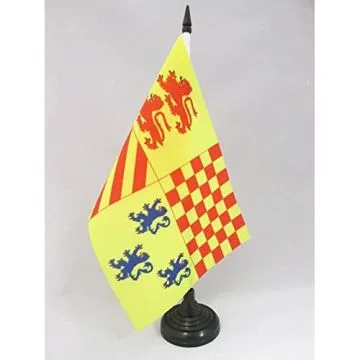 DRAPEAU DE TABLE CORRÈZE 21x14cm - PETIT DRAPEAUX DE BUREAU DÉPARTEMENT CORRÉZIEN 14 x 21 cm