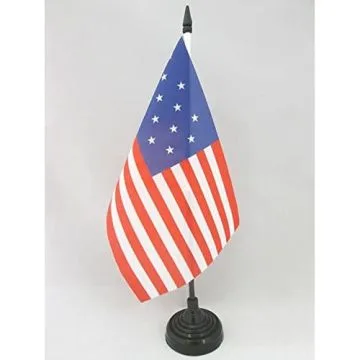 DRAPEAU DE TABLE USA 15 ÉTOILES 21x14cm - PETIT DRAPEAUX DE BUREAU AMÉRICAIN - ETATS-UNIS 14 x 21 cm