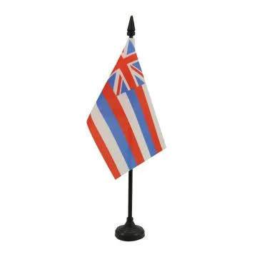 DRAPEAU DE TABLE HAWAII 15x10cm - PETIT DRAPEAUX DE BUREAU HAWAIIEN - ETAT AMÉRICAIN - USA - ETATS-UNIS 10 x 15 cm