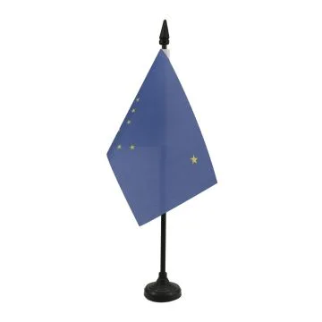 DRAPEAU DE TABLE ALASKA 15x10cm - PETIT DRAPEAUX DE BUREAU ETAT AMÉRICAIN - USA - ETATS-UNIS 10 x 15 cm