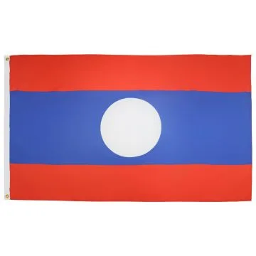 DRAPEAU LAOS 90x60cm - DRAPEAU LAOSIEN 60 x 90 cm - DRAPEAUX