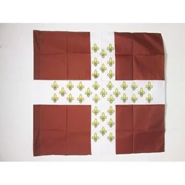 DRAPEAU ORDONNANCE DU RÍ?GIMENT Dâ??ARMAGNAC 1776-1791 90x90cm - DRAPEAU INFANTERIE DU ROYAUME DE FRANCE 90 x 90 cm Fourreau pour hampe