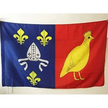 DRAPEAU CHARENTE MARITIME 150x90cm - DRAPEAU DÍ?PARTEMENT CHARENTAIS 90 x 150 cm Fourreau pour hampe