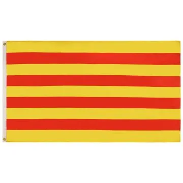 DRAPEAU CATALOGNE 150x90cm - DRAPEAU CATALAN 90 x 150 cm - DRAPEAUX