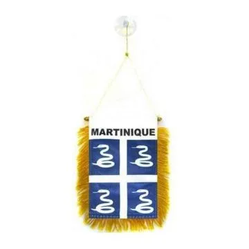 FANION MARTINIQUE 15x10cm - Mini drapeau MARTINIQUAIS - FRANCE 10 x 15 cm spécial voiture - Bannière