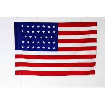Drapeau Etats-Unis 1861-1863 34 étoiles 90x60cm - Drapeau américain ancien 60 x 90 cm Fourreau pour hampe