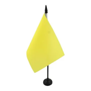 DRAPEAU DE TABLE COMMISSAIRE DE COURSE JAUNE 21x14cm - PETIT DRAPEAUX DE BUREAU DANGER ET INTERDICTION DE DÍ?PASSER 14 x 21 cm