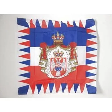 DRAPEAU ETENDARD ROYAL DE YOUGOSLAVIE 1918-1945 90x90cm - DRAPEAU ROI YOUGOSLAVE 90 x 90 cm Fourreau pour hampe