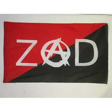 DRAPEAU ANARCHIE ZAD 150x90cm - DRAPEAU ZONE Í? DÍ?FENDRE - ZADISTE 90 x 150 cm Fourreau pour hampe