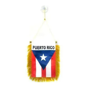 FANION PORTO RICO 15x10cm - Mini drapeau PORTORICAIN 10 x 15 cm spécial voiture - Bannière