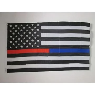DRAPEAU ETATS-UNIS RED BLUE LINE 150x90cm - DRAPEAU MINCE LIGNE BLEUE 90 x 150 cm Polyester léger