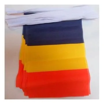 Guirlande 12 mètres 20 Drapeaux Tchad 45x30 cm - Drapeau tchadien 30 x 45 cm