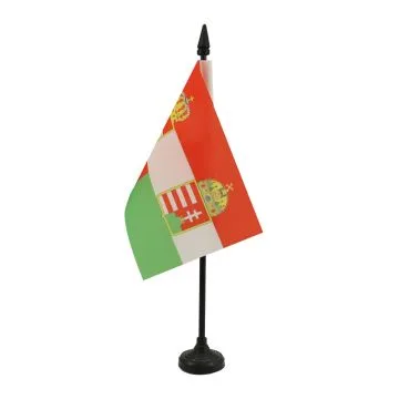 DRAPEAU DE TABLE AUTRICHE-HONGRIE 1867-1918 15x10cm - PETIT DRAPEAUX DE BUREAU EMPIRE AUSTRO-HONGROIS 10 x 15 cm