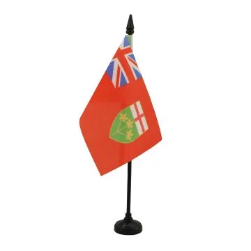 DRAPEAU DE TABLE ONTARIO 15x10cm - PETIT DRAPEAUX DE BUREAU CANADIEN - CANADA 10 x 15 cm