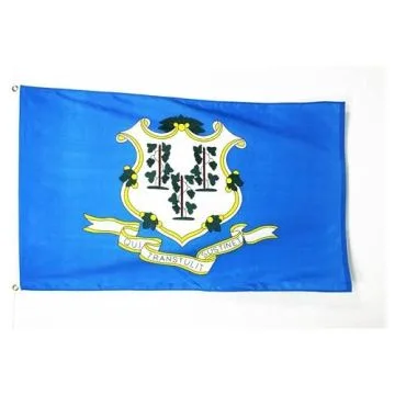 DRAPEAU CONNECTICUT 150x90cm - DRAPEAU ETAT AMÉRICAIN - USA - ETATS-UNIS 90 x 150 cm Polyester léger