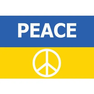Ukraine Peace Symbol Flag 3' x 5' 100D polyester grommets