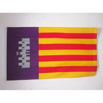 DRAPEAU MAYORQUE 150x90cm - DRAPEAU DE MALLORCA - ESPAGNE 90 x 150 cm - DRAPEAUX