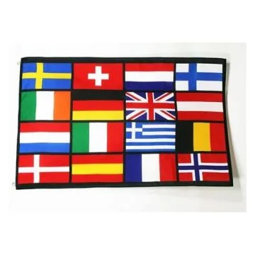 DRAPEAU PAYS D\'EUROPE 150x90cm - DRAPEAU EUROPÉEN 90 x 150 cm - DRAPEAUX