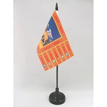 DRAPEAU DE TABLE VÉNÉTIE 15x10cm - PETIT DRAPEAUX DE BUREAU VÉNITIEN - VENETO - ITALIE 10 x 15 cm