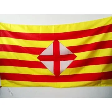 DRAPEAU PROVINCE DE BARCELONE 90x60cm - DRAPEAU PROVINCIA DE BARCELONA 60 x 90 cm Fourreau pour hampe