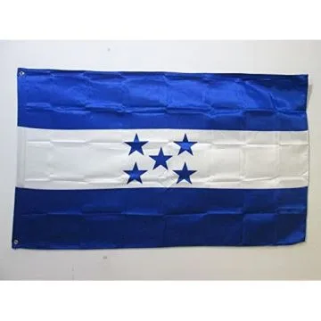 DRAPEAU HONDURAS 150x90cm en SATIN - DRAPEAU HONDURIEN 90 x 150 cm
