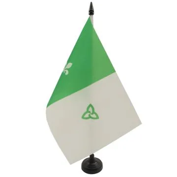 Drapeau de table Franco-Ontariens 21x14cm - PETIT Drapeaux DE BUREAU des français d\'Ontario 14 x 21 cm