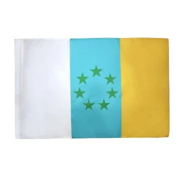 DRAPEAU CANARIES INDÉPENDENTISTE 90x60cm - DRAPEAU NACIONALISTE CANARIEN - CANARIAS 60 x 90 cm Fourreau pour hampe