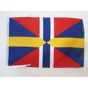 DRAPEAU SUÍ?DE-NORVÍ?GE 1814-1905 45x30cm - PAVILLON SUÍ?DOIS NORVÍ?GIEN 30 x 45 cm haute qualité