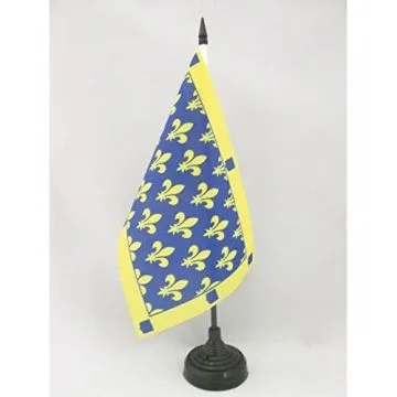 DRAPEAU DE TABLE DÉPARTEMENT DE L\'ARDÈCHE 21x14cm - PETIT DRAPEAUX DE BUREAU ARDÉCHOIX 14 x 21 cm