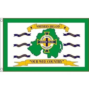DRAPEAU IRLANDE DU NORD FOOTBALL 150x90cm - DRAPEAU NORD IRLANDAIS 90 x 150 cm - DRAPEAUX