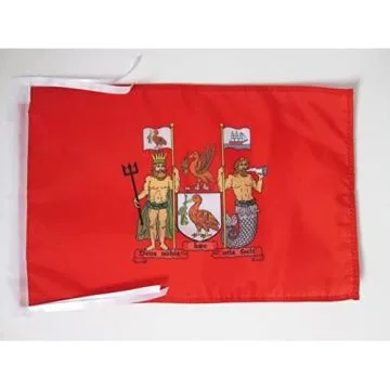 DRAPEAU LIVERPOOL 45x30cm - PAVILLON CITÉ DE LIVERPOOL - MERSEYSIDE 30 x 45 cm haute qualité