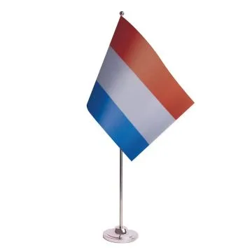 DRAPEAU DE TABLE prestige LUXEMBOURG 22x15cm en SATIN - GRAND DRAPEAUX DE BUREAU LUXEMBOURGEOIS 15 x 22 cm