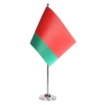DRAPEAU DE TABLE prestige BIÉLORUSSIE 22x15cm en SATIN - GRAND DRAPEAUX DE BUREAU BIÉLORUSSE 15 x 22 cm