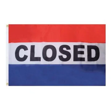 Closed Flag 2' x 3' 100D polyester grommets