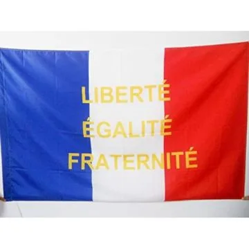 DRAPEAU FRANCE LIBERTÍ? EGALITÍ? FRATERNITÍ? 150x90cm - DRAPEAU FRANÍ?AIS - L.E.F. 90 x 150 cm Fourreau pour hampe