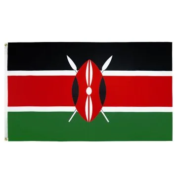 DRAPEAU KENYA 90x60cm - DRAPEAU KENYAN 60 x 90 cm - DRAPEAUX