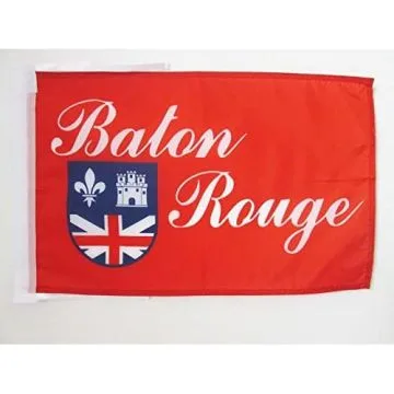 DRAPEAU BATON ROUGE 45x30cm - PAVILLON VILLE DE BATON-ROUGE EN LOUISIANE 30 x 45 cm haute qualité