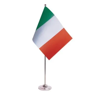 DRAPEAU DE TABLE prestige ITALIE 22x15cm en SATIN - GRAND DRAPEAUX DE BUREAU ITALIEN 15 x 22 cm