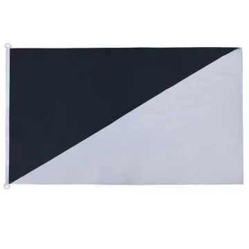 DRAPEAU PLAGE NOIR ET BLANC 150x100cm - DRAPEAU FLAMME DE BAIGNADE NOIRE ET BLANCHE 100 x 150 cm Spécial Extérieur - DRAPEAUX