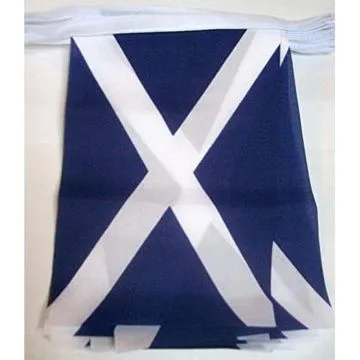 GUIRLANDE 3 mètres 10 drapeaux ECOSSE 21x15 cm - DRAPEAU ÉCOSSAIS 15 x 21 cm