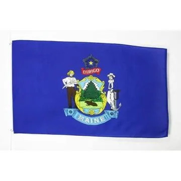 DRAPEAU MAINE 150x90cm - DRAPEAU ETAT AMÉRICAIN - USA - ETATS-UNIS 90 x 150 cm Polyester léger