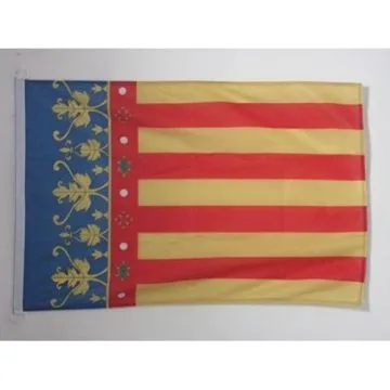 PAVILLON NAUTIQUE COMMUNAUTÍ? VALENCIENNE 45x30cm - DRAPEAU DE BATEAU DE VALENCE - ESPAGNE 30 x 45 cm