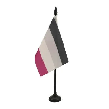 DRAPEAU DE TABLE ARC-EN-CIEL ASEXUEL 15x10cm - PETIT DRAPEAUX DE BUREAU AASEXUALITÉ - RAINBOW 10 x 15 cm
