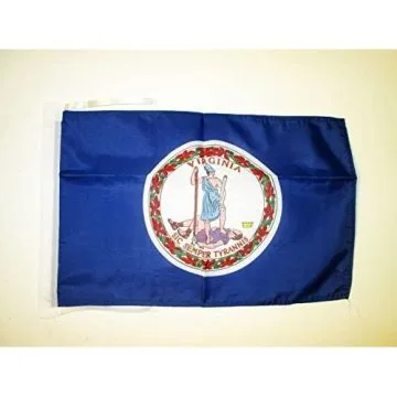 DRAPEAU VIRGINIE 45x30cm - PAVILLON ETAT AMÉRICAIN - USA - ETATS-UNIS 30 x 45 cm haute qualité