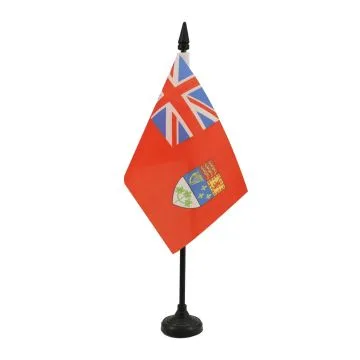 DRAPEAU DE TABLE CANADA WWII 15x10cm - PETIT DRAPEAUX DE BUREAU CANADIEN DE GUERRE 10 x 15 cm
