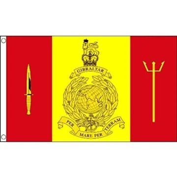 DRAPEAU FLEET PROTECTION GROUP ROYAL MARINES DU ROYAUME-UNI 150x90cm - DRAPEAU 43 COMMANDO 90 x 150 cm - DRAPEAUX